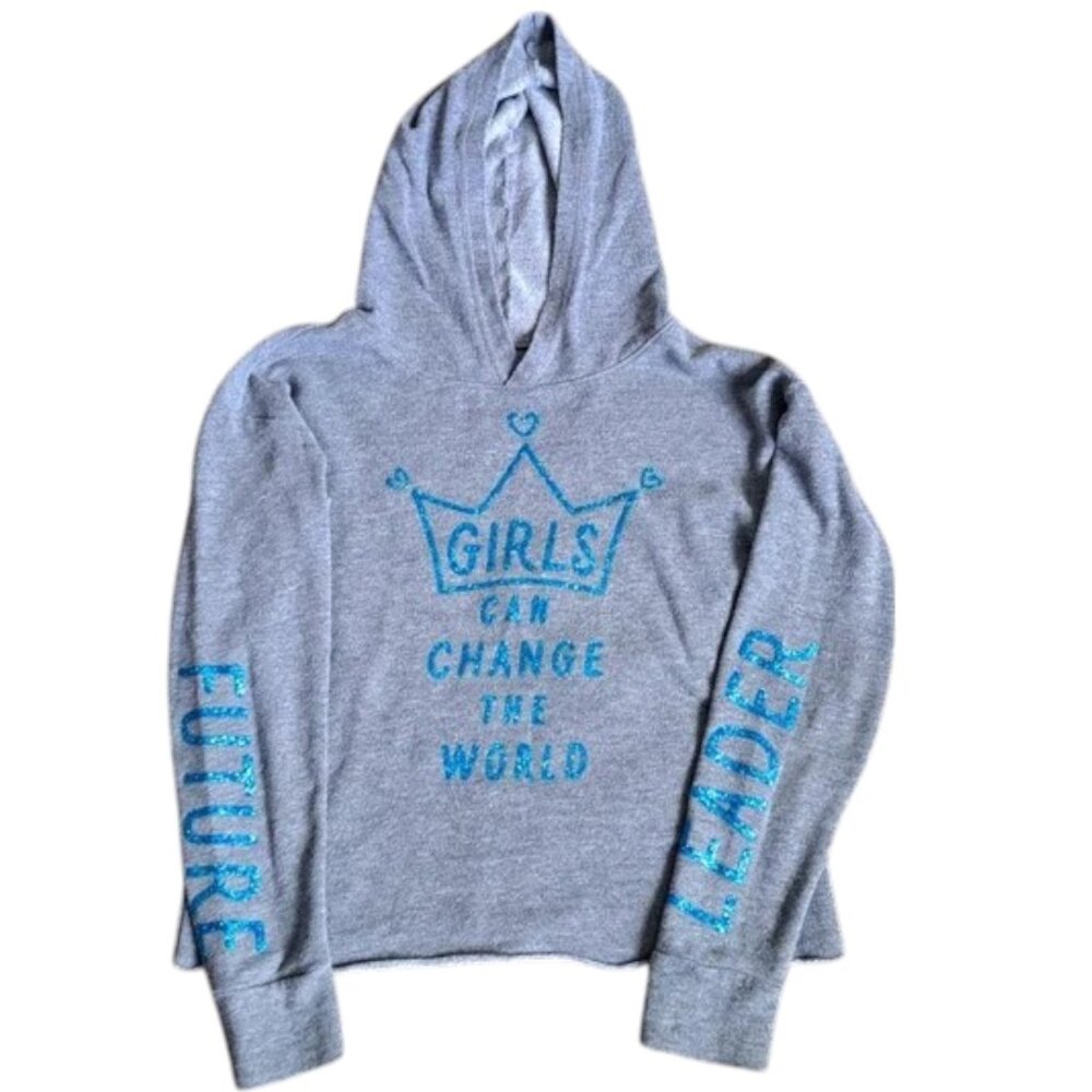 Justice cropped hooded sweatshirt size 10